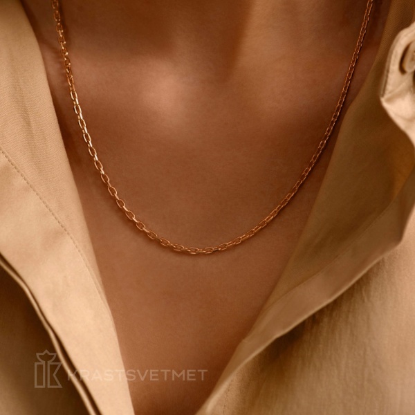 Цепь из красного золота 585, плетение «Якорь»